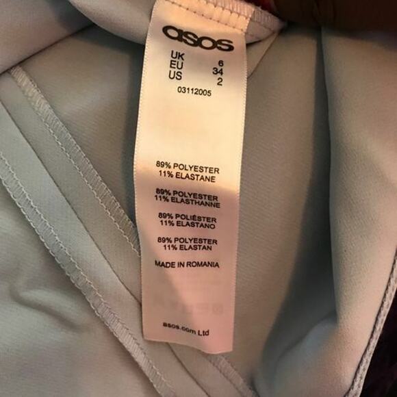 ASOS Maternity Shirt Women's Sz 2 Sky Blue Tunic Peter Pan Collar - Picture 5 of 7